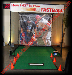 speed pitch baseball arcade game rental